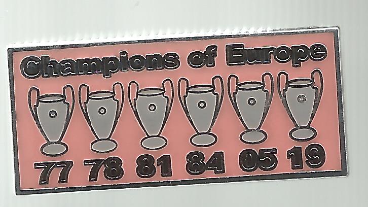 Badge Liverpool Fc Champions of Europe 6 times